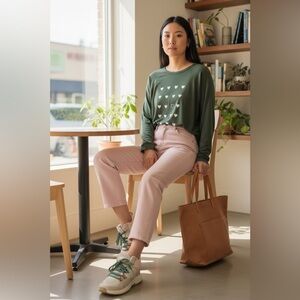 Sundry top, Curve jeans, Lucky Brand bag & New Balance Fresh Foam X Hierro shoes